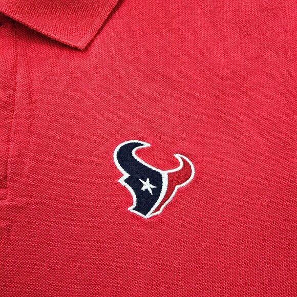 Houston Texans Polo Shirt Mens Small/ Medium Red Reebok NFL Football Embroidered - Picture 3 of 9
